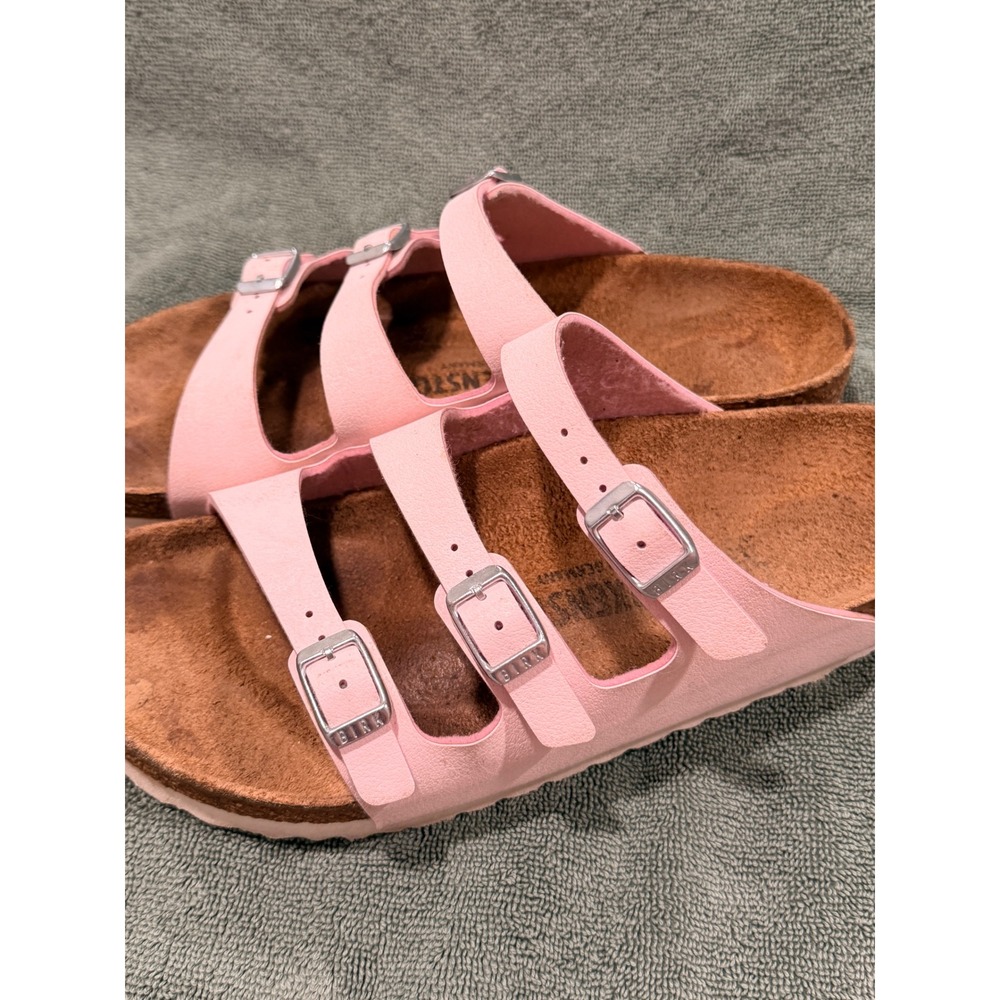 Birkenstock Florida Fresh Pink Three Strap Sandals EU 40 US 9-9.5 Womens - Picture 5 of 9